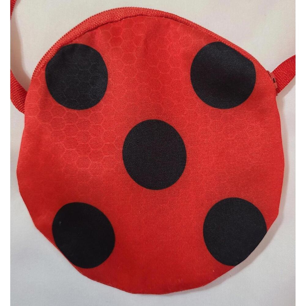 Lady Bug Crossbody Purse 5.5x5.5 Classic Brand Red & Black Kids Collection Bag